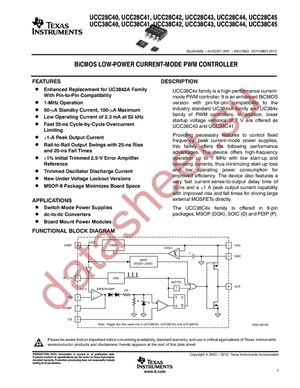 UCC28C40DGKRG4 datasheet  